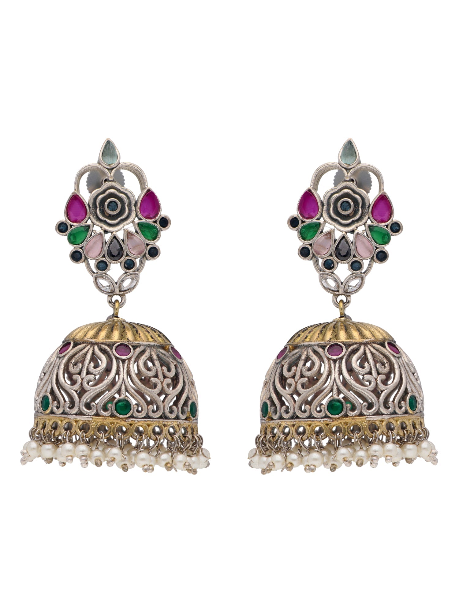 The Gypsy Whimsical Bloom Jhumki Earrings 