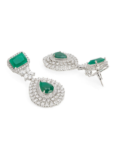 Harmony of Emerald Green CZ Necklace Set 