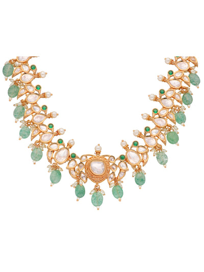 The Zoya Jade Glow Kundan Necklace set 