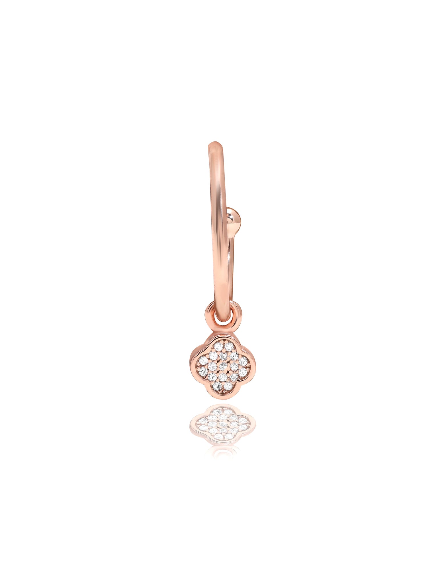 Rose Gold Plated Silver Zirconia Drop Earring 
