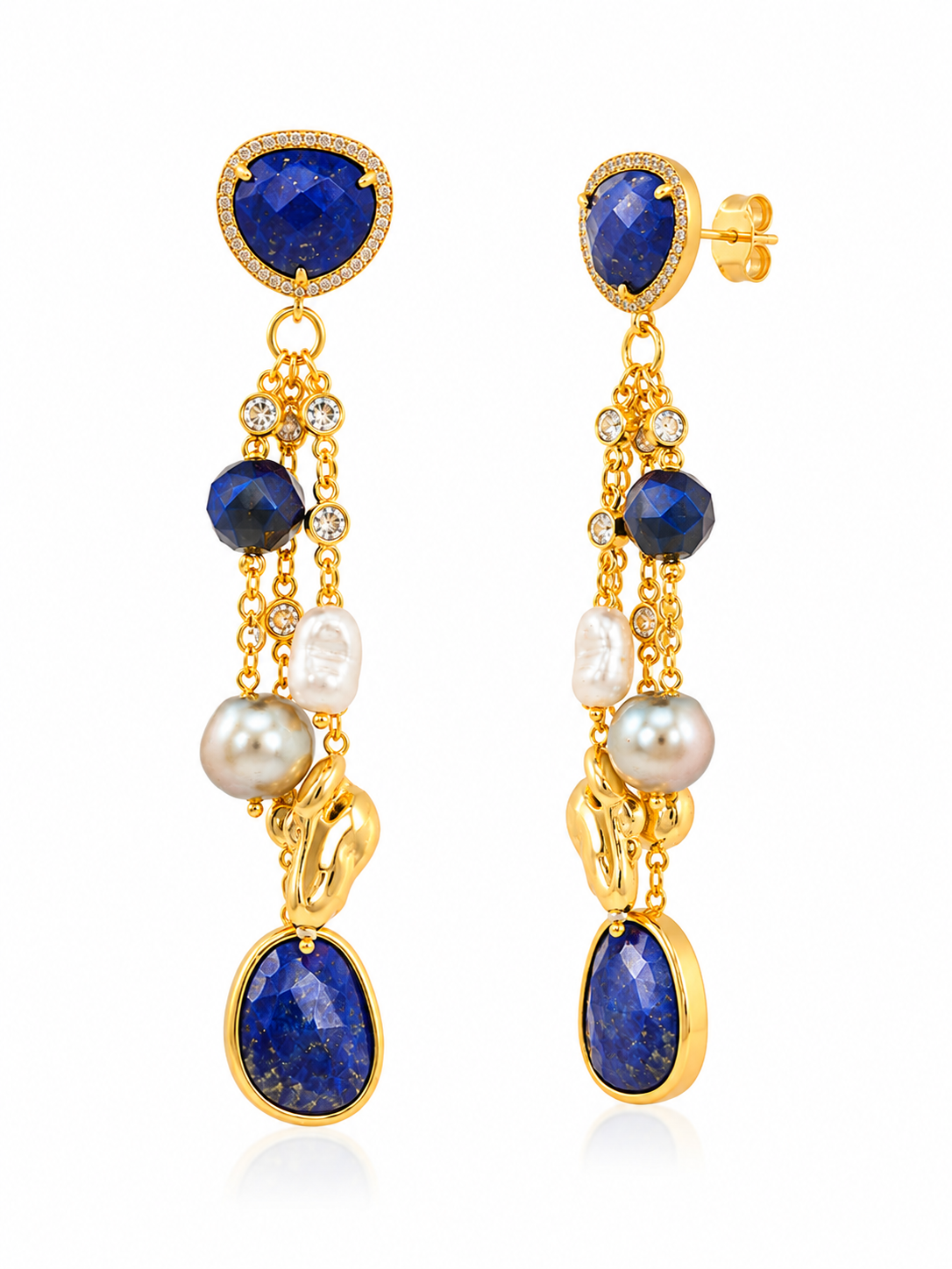 Midnight Blue Cascade Earrings
