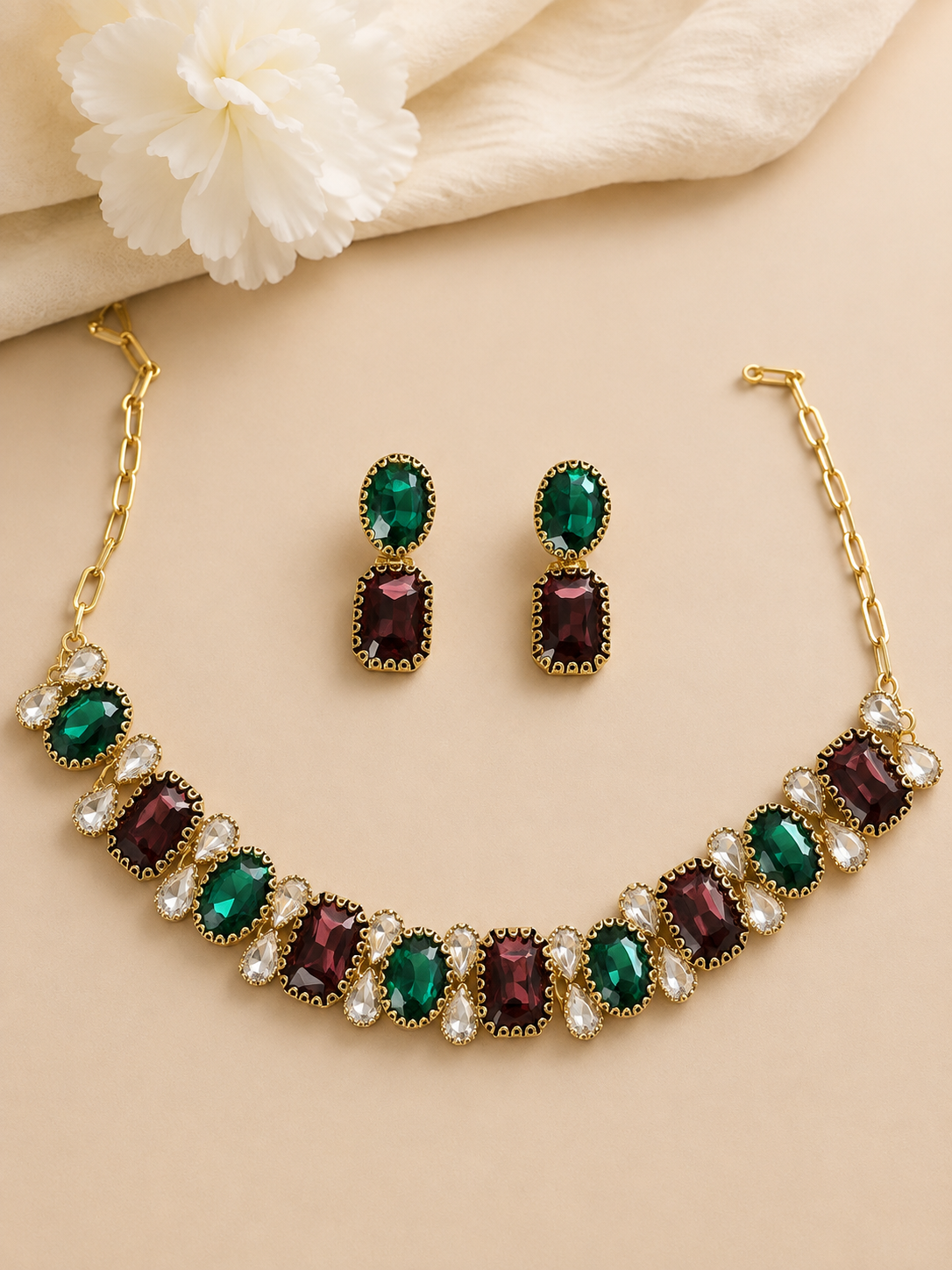 Crimson Forest Necklace Set