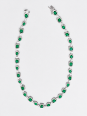 Emerald Meets Pearl Layered Necklace Set