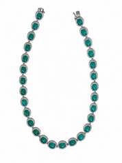 Emerald Meets Pearl Layered Necklace Set