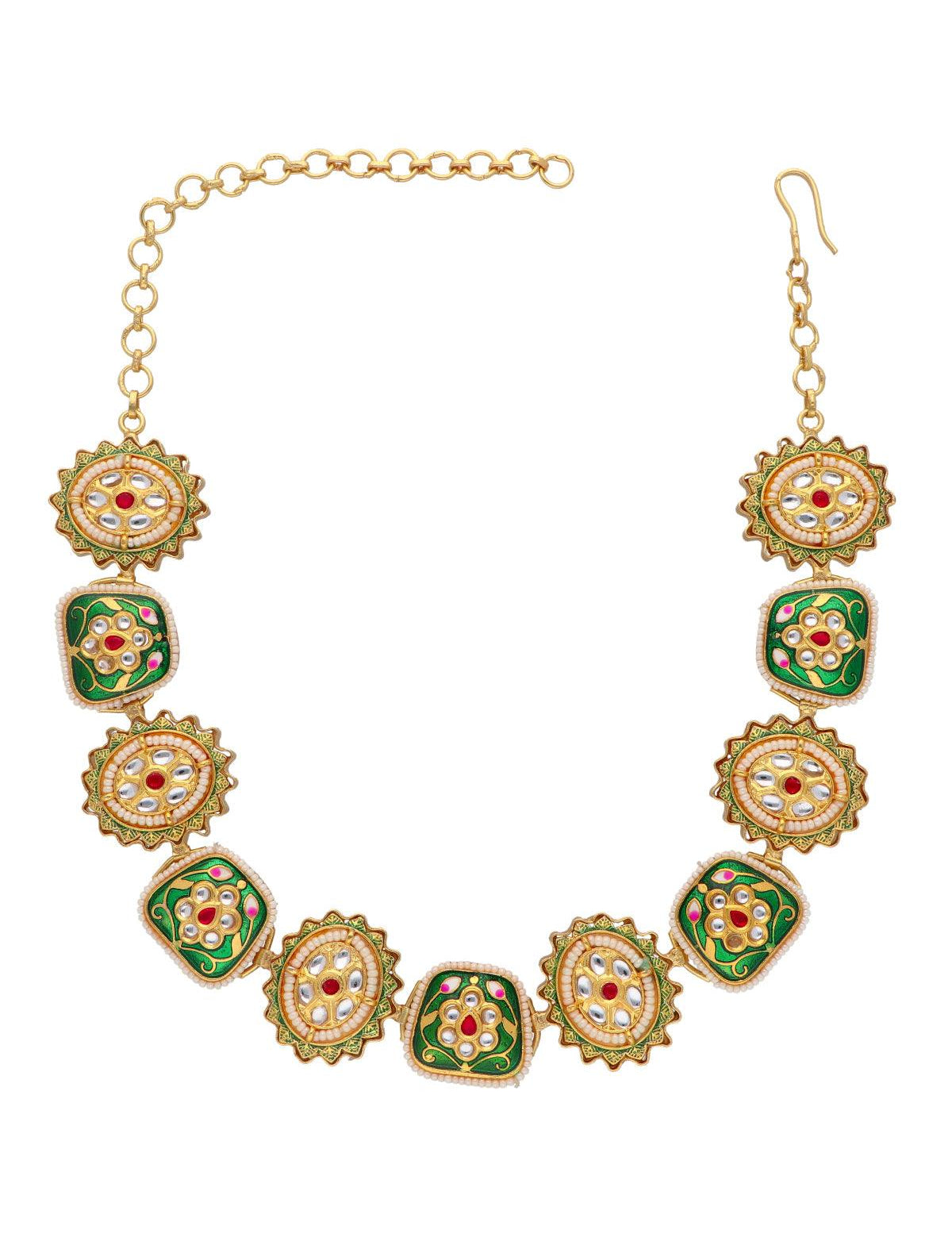 Kundan and Enamel Choker Set