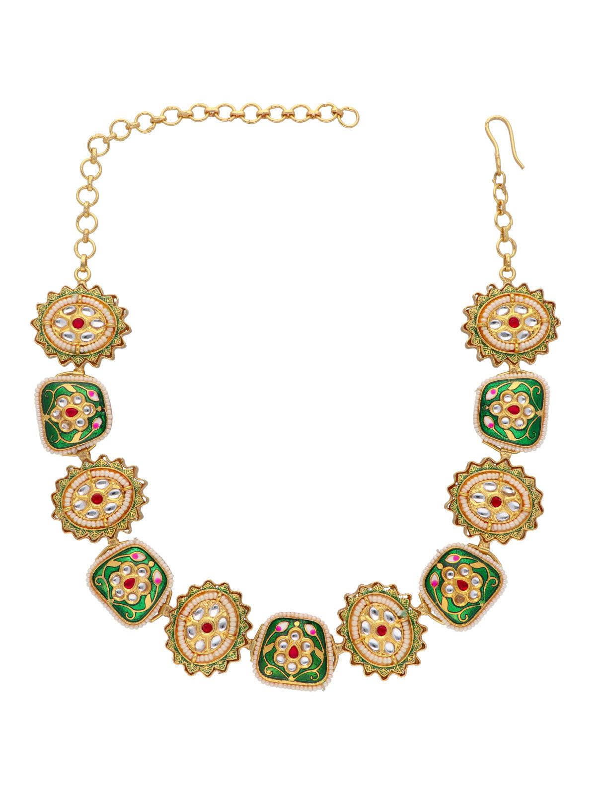 The Zoya Kundan and Meenakari Choker Set 