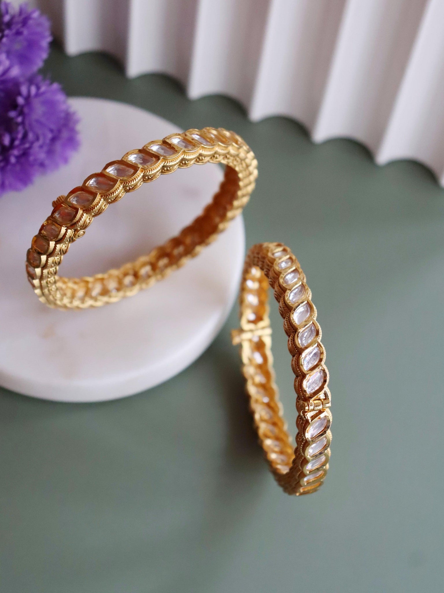 The Bridal Edit - Kundan And Gold Bangles 