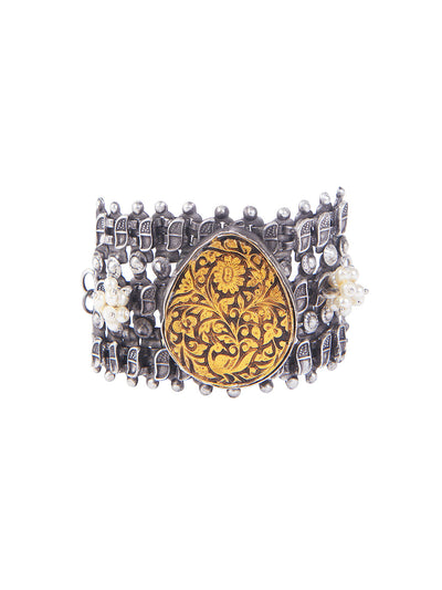 Aria Oxidised Vintage Enamled Bracelet 