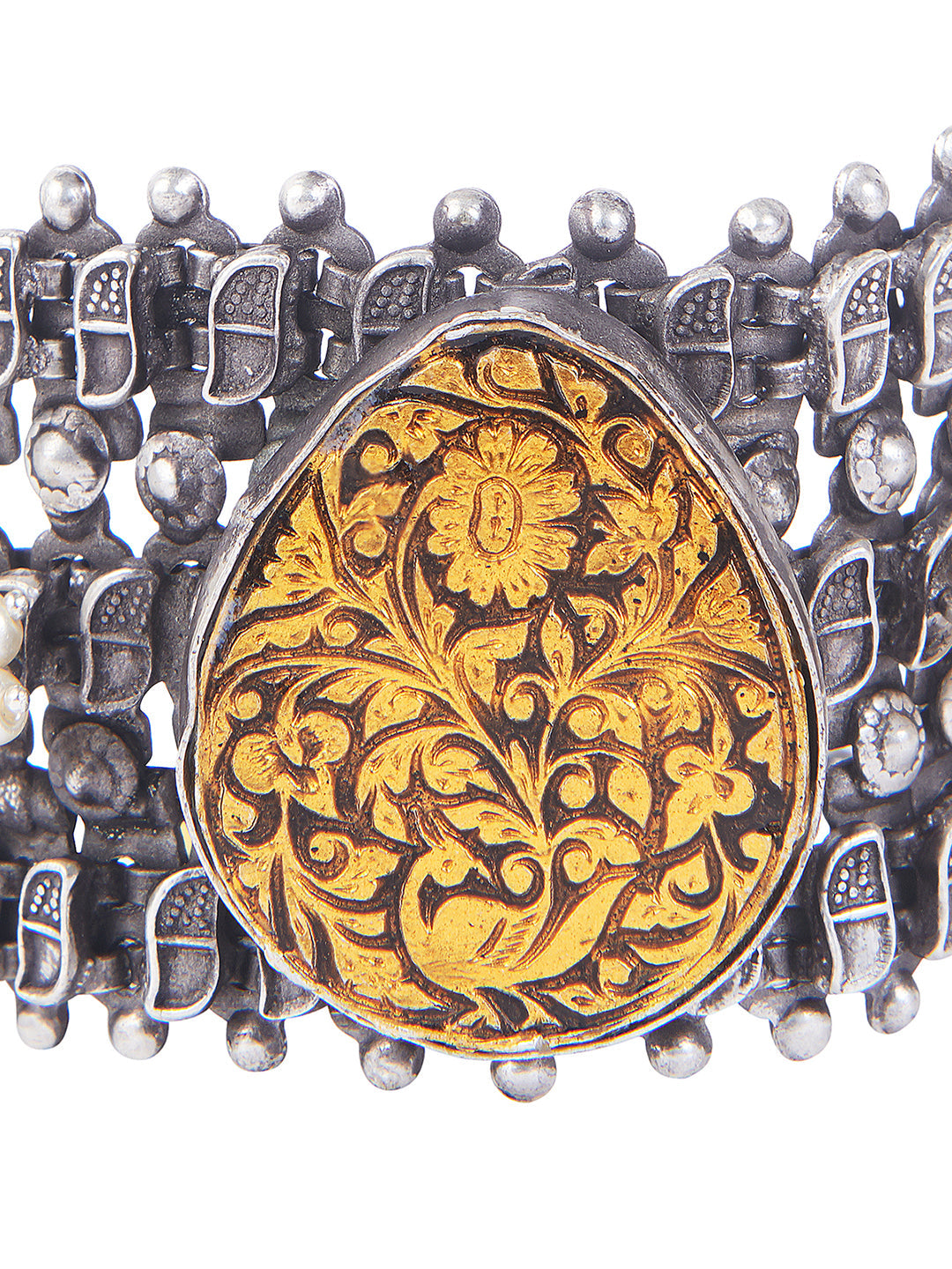 Aria Oxidised Vintage Enamled Bracelet 
