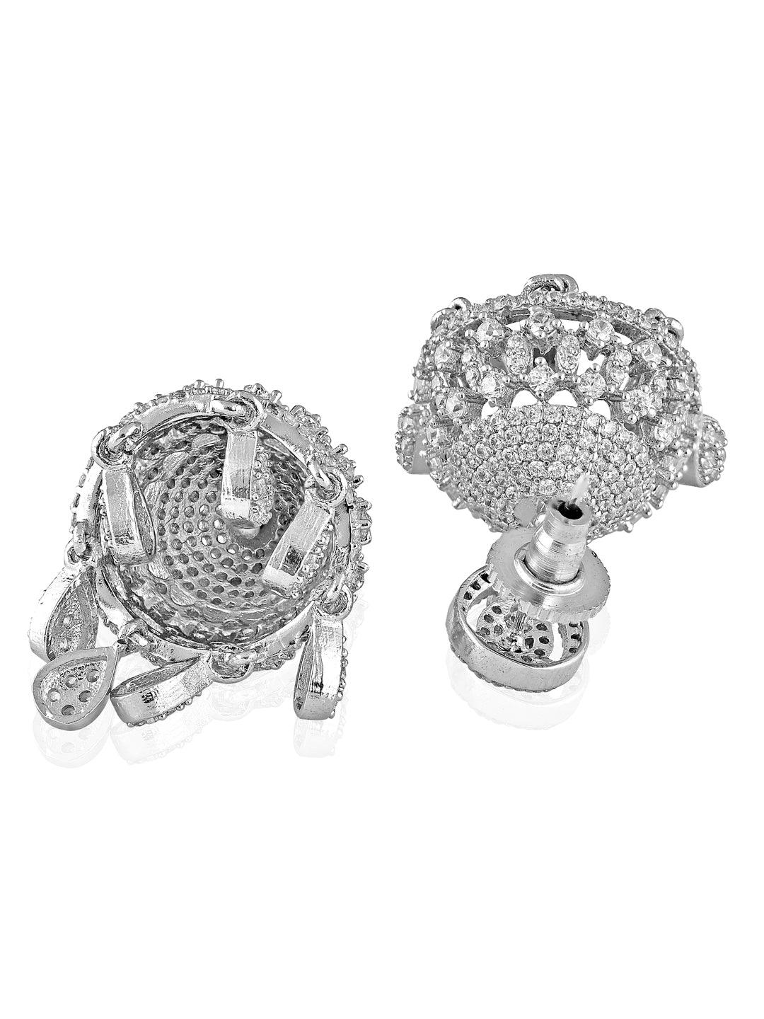 Diamante Cubic Zirconia Embellished Mini Jhumkis 