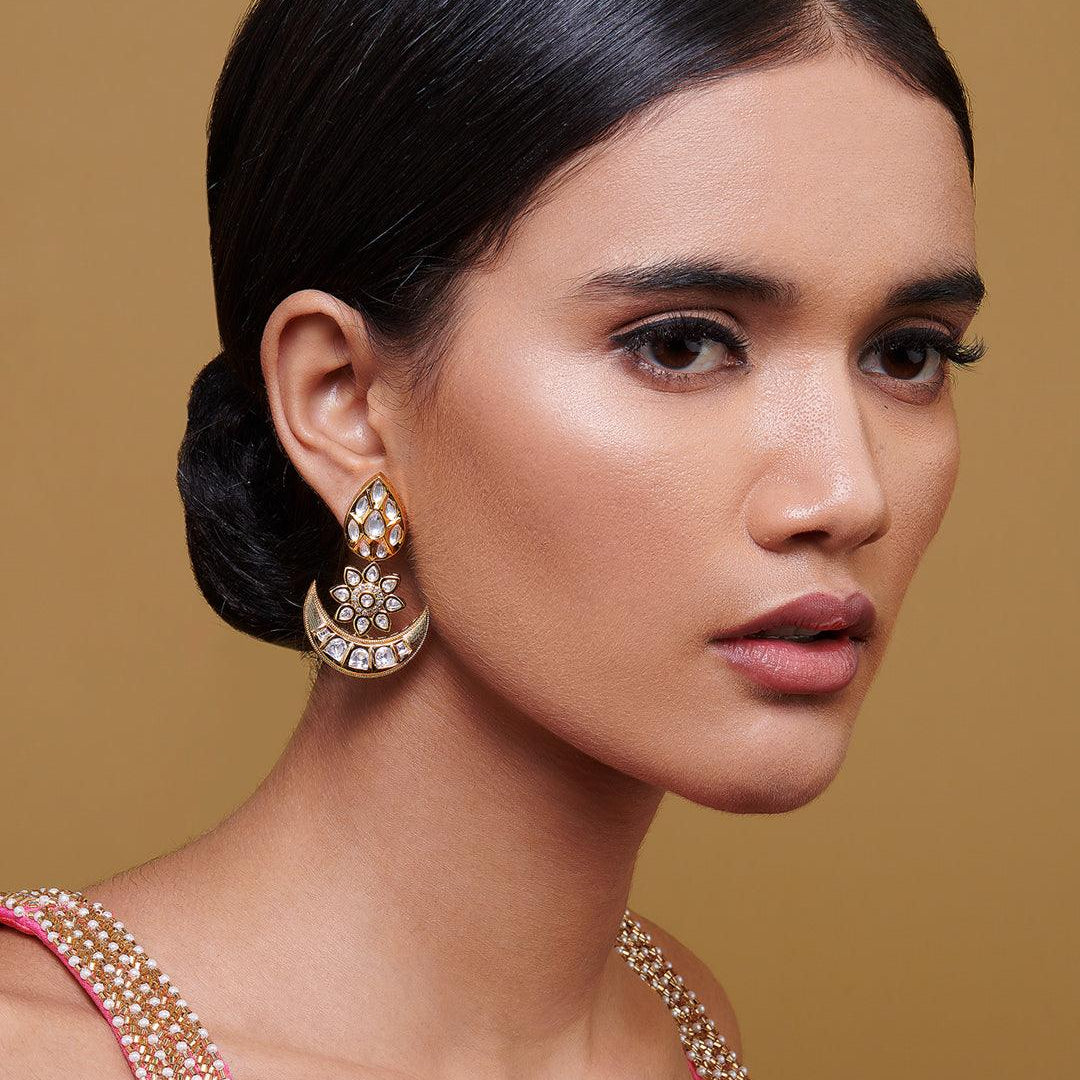 Kundan Chandbali Earrings