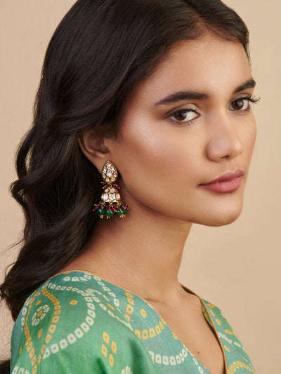  Meira Cluster of Colour Kundan Jhumkis