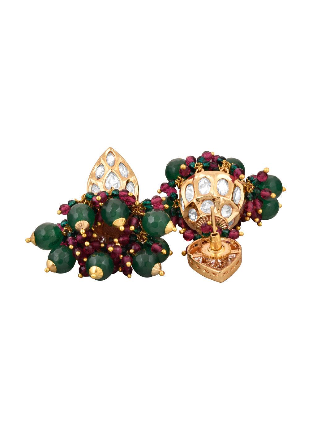 Meira Cluster of Colour Kundan Jhumkis 