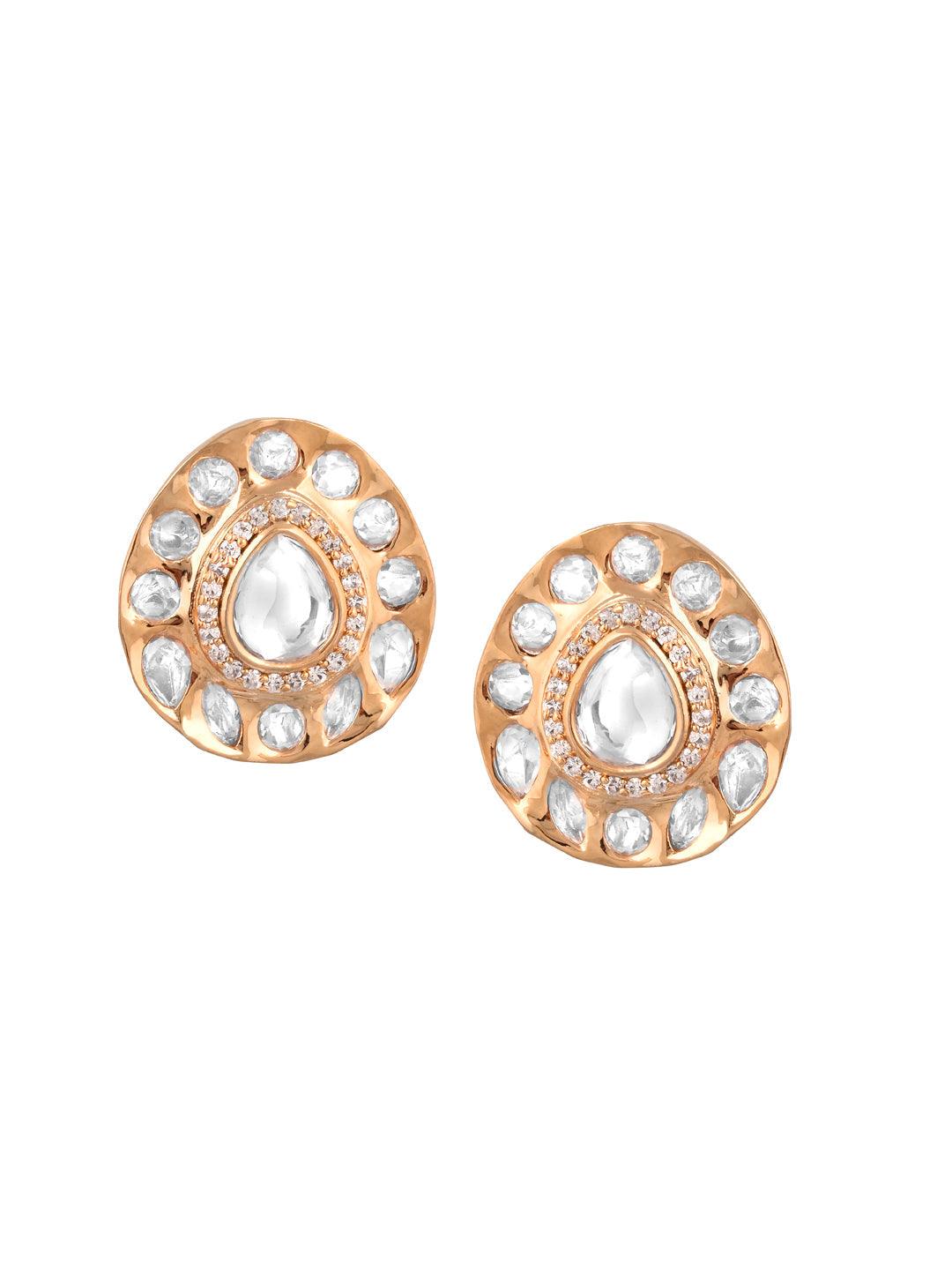  Meira Kundan Teardrop Studs