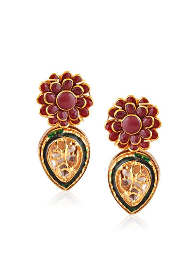 Meira Layered Kundan Earrings 