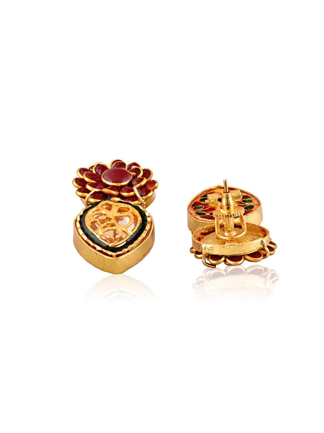 Meira Layered Kundan Earrings 