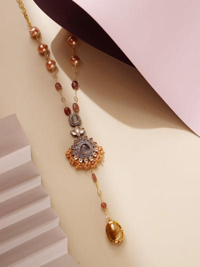  Stone Appeal Baroque Pearl and Stone Long Necklace