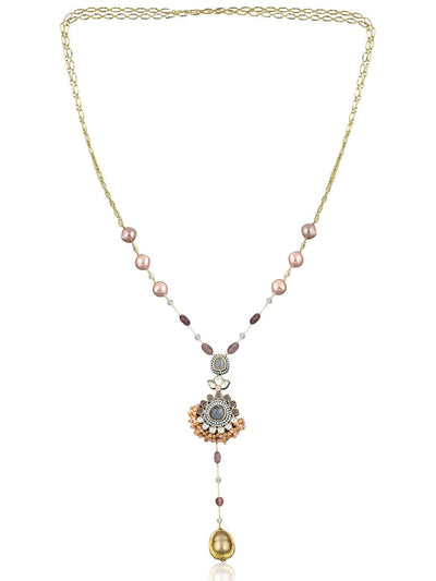Stone Appeal Baroque Pearl and Stone Long Necklace 