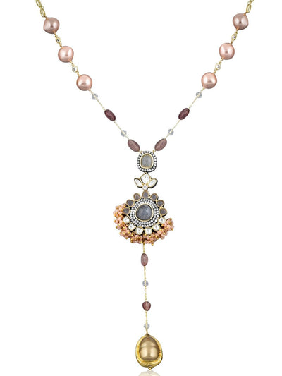 Stone Appeal Baroque Pearl and Stone Long Necklace 