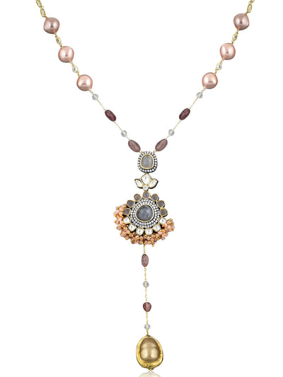 Stone Appeal Baroque Pearl and Stone Long Necklace 