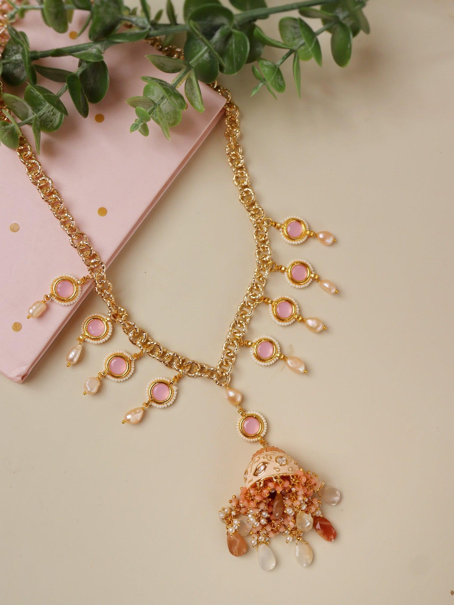  Stone Appeal Jhumki Long Necklace