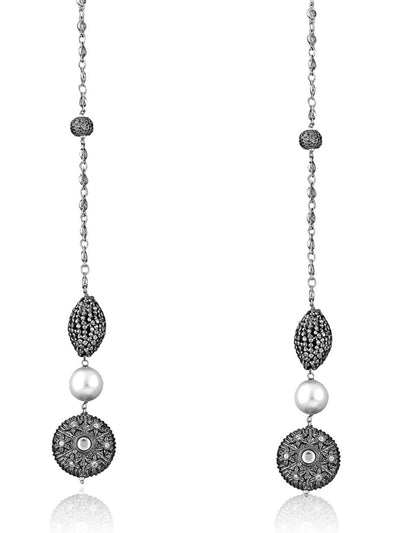 Crystal String Stone Appeal Scarf Necklace 