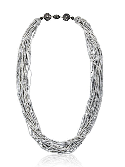 Stone Appeal Strings of Grey Long Necklace 