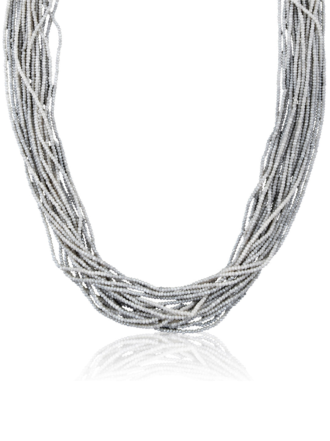 Stone Appeal Strings of Grey Long Necklace 