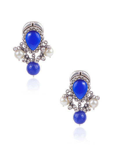 Silver Turtle Purple & Blue Stone Clip-On Earrings | Clip on earrings, Blue  stone, Blue and purple