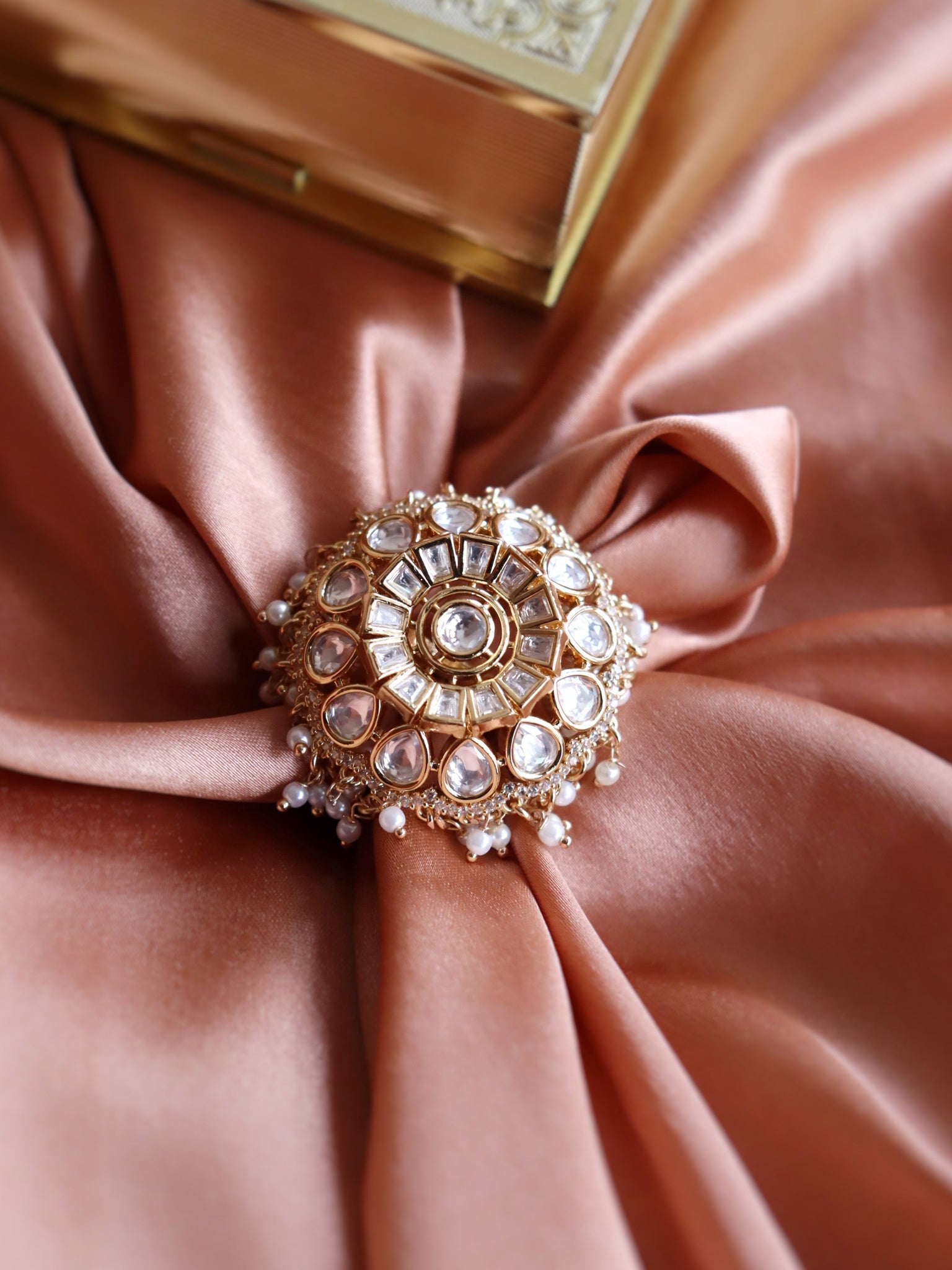 The Dome And Pearl Bridal Ring 