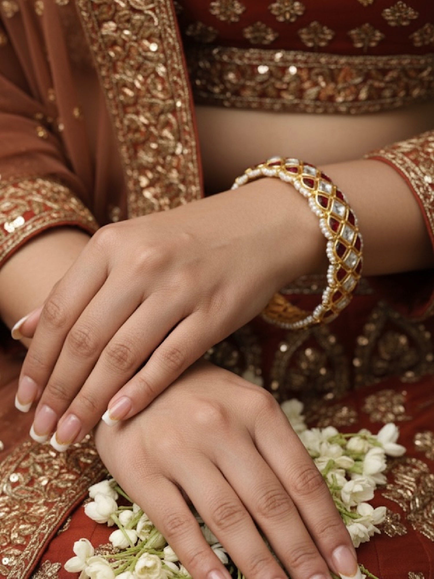 Rouge Love Kundan Bangle