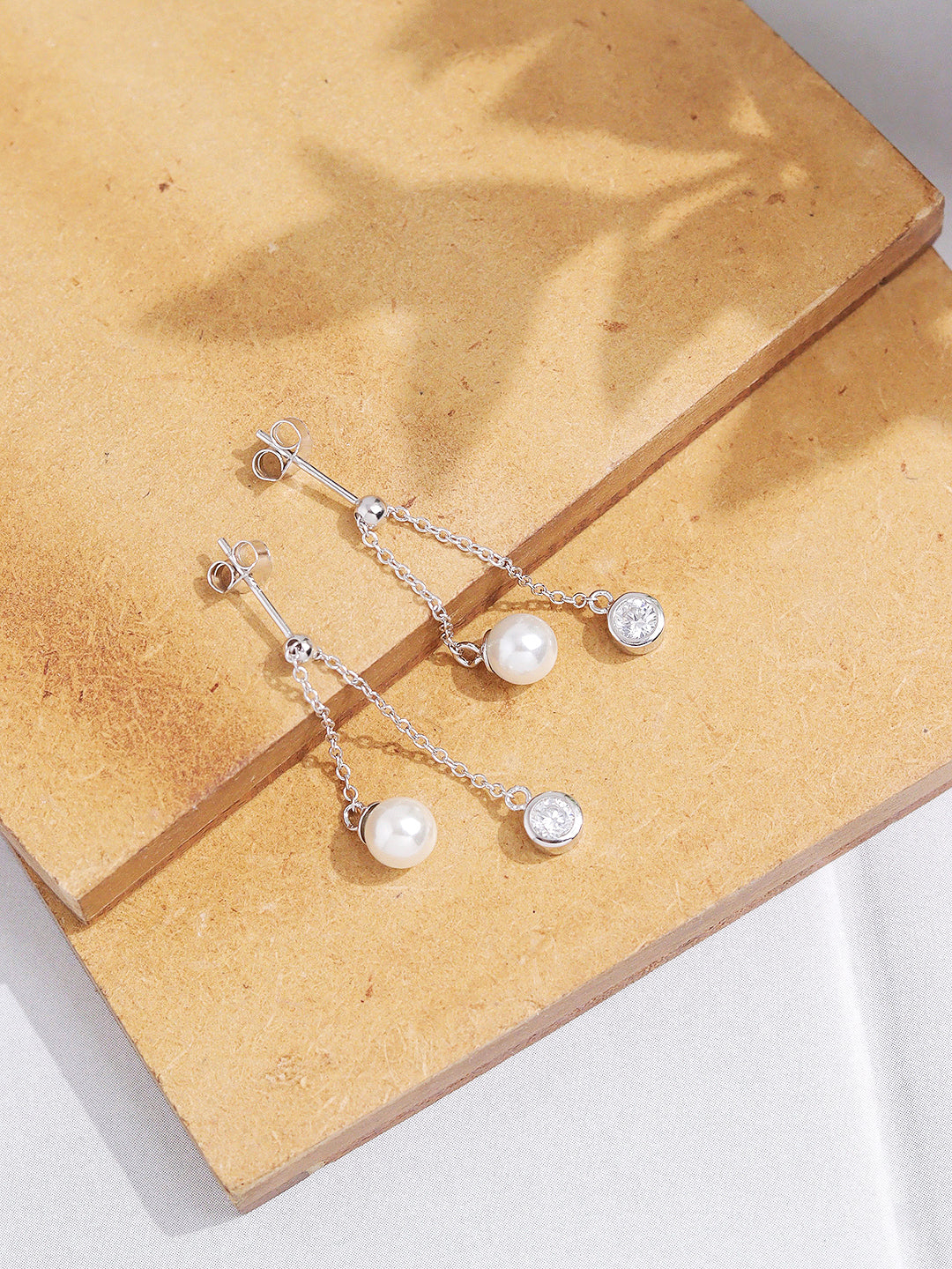 Silver Zirconia Shoulder Duster Drop Earring 
