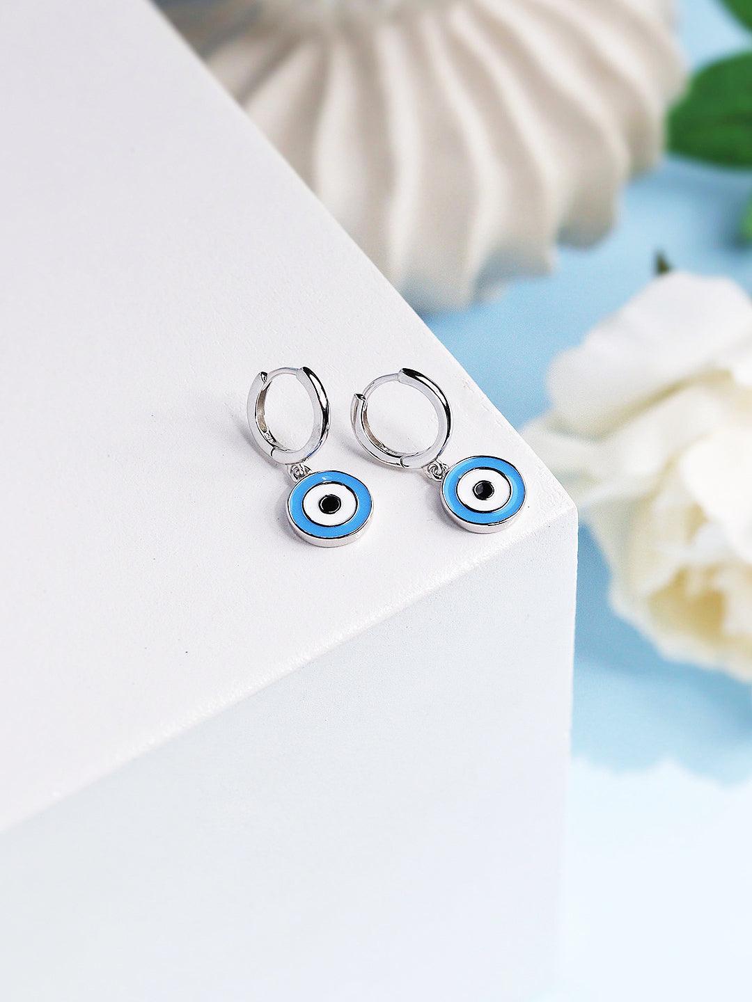 925 Silver Evil Eye Charms Of Dangling Earrings 