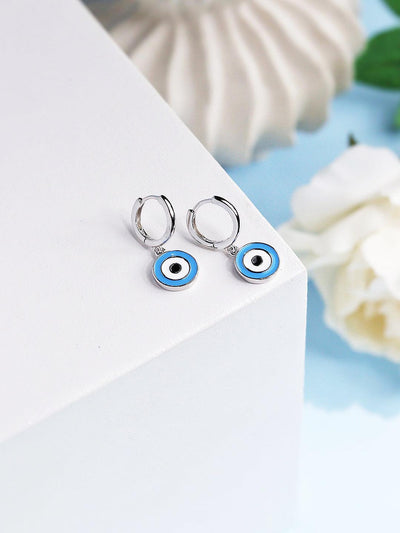  925 Silver Evil Eye Charms Of Dangling Earrings