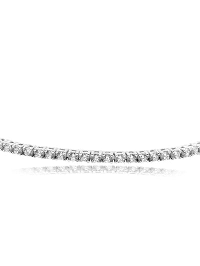 Solitaire CZ Studded 925 Sterling Silver Bracelet 