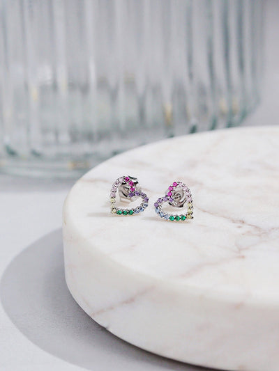 Rainbow Sapphire and Diamond Set 18ct White Gold Bubble Earrings – Michael  Jones Jeweller