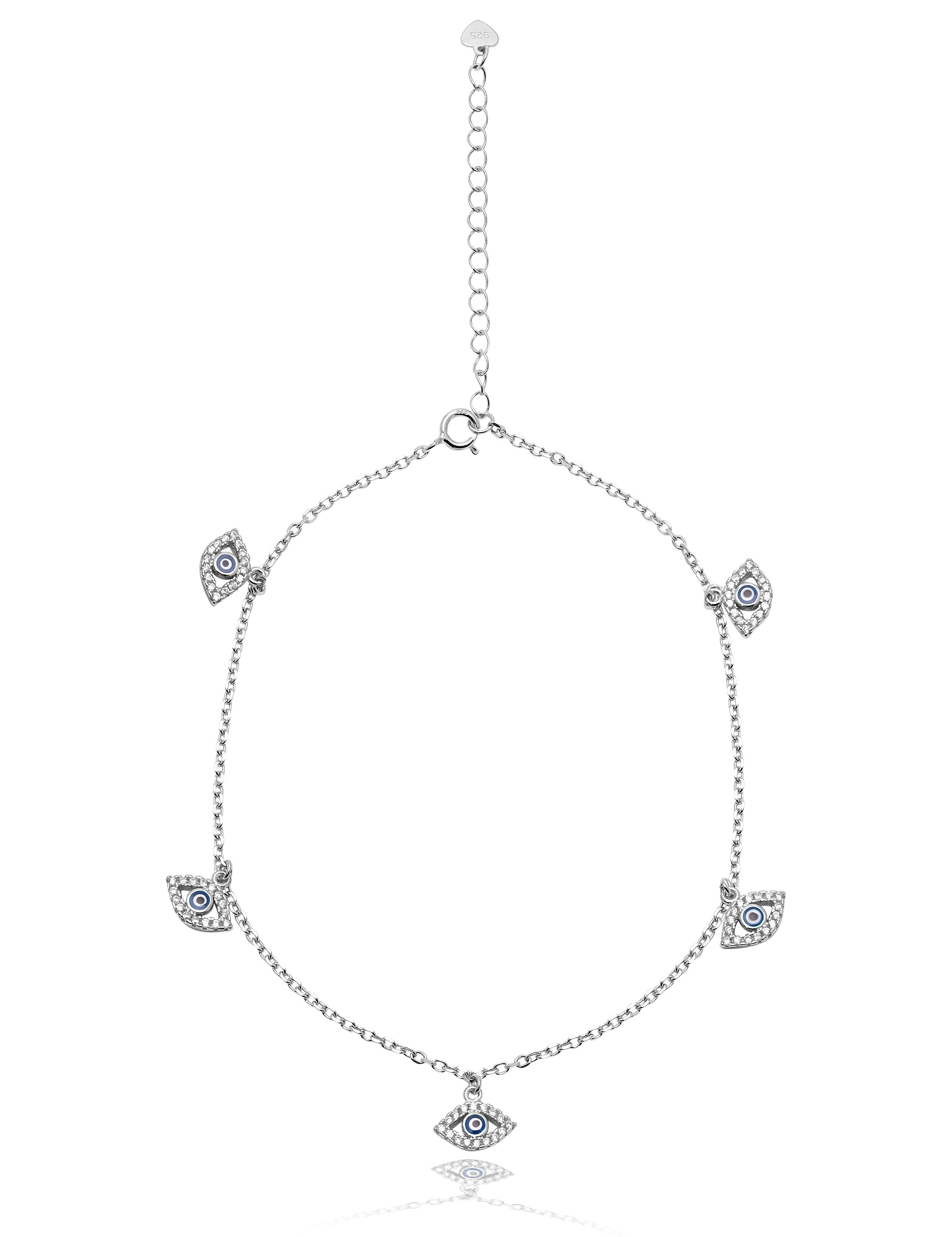 925 Silver Evil Eye Bracelet