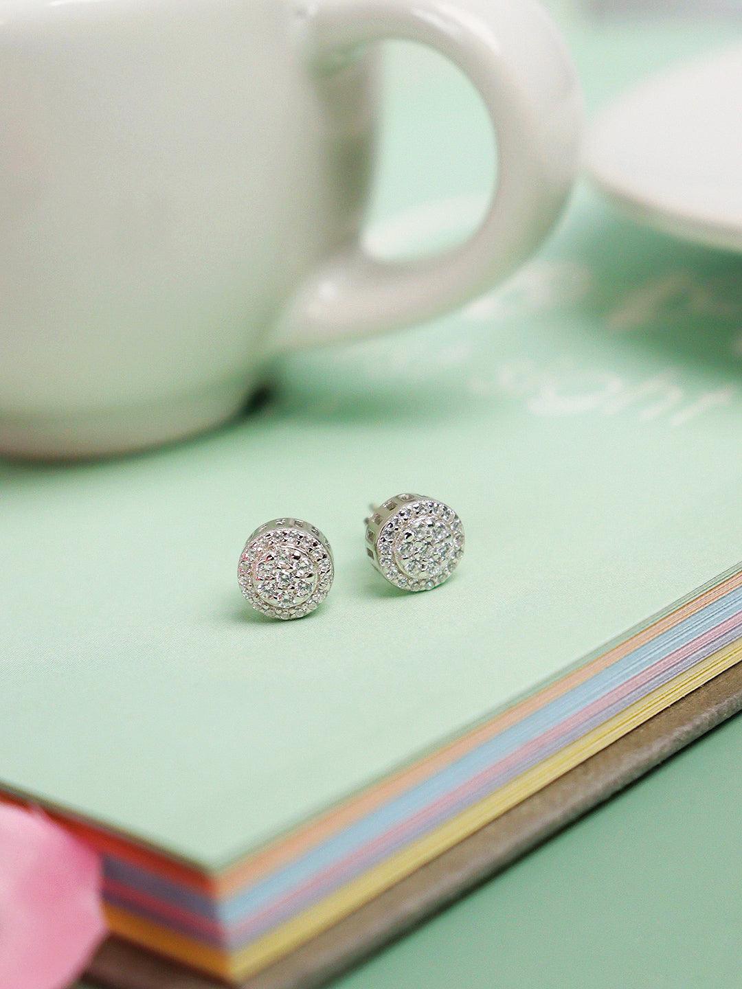 925 Silver Sparkle Stud Earring 