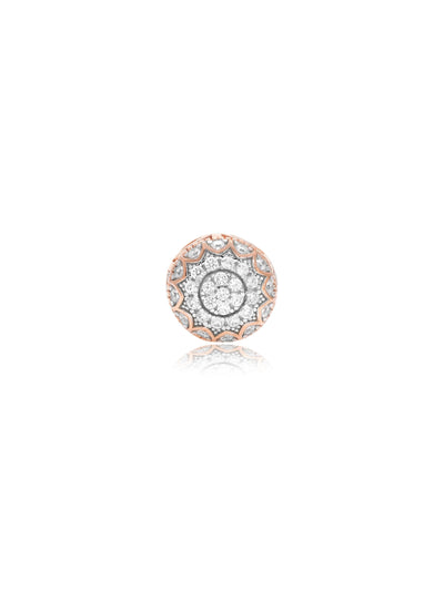 Rose Gold Plated Silver Zircon Sunrise Earring 