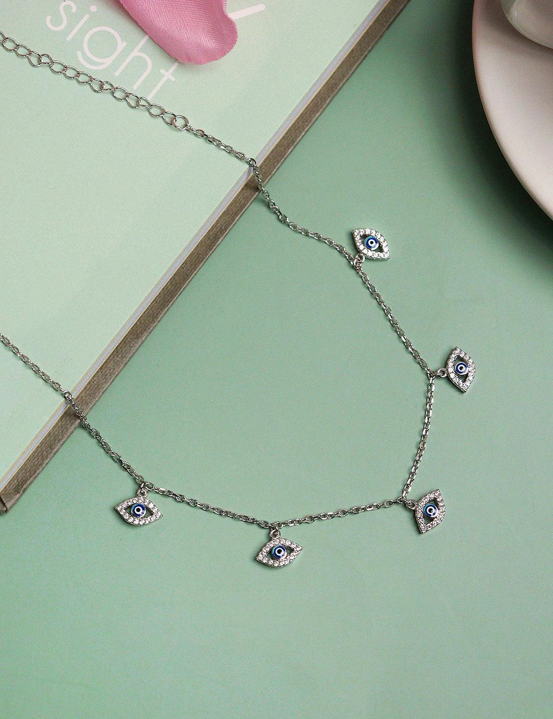 Evil Eye 925 Sterling Silver Anklets