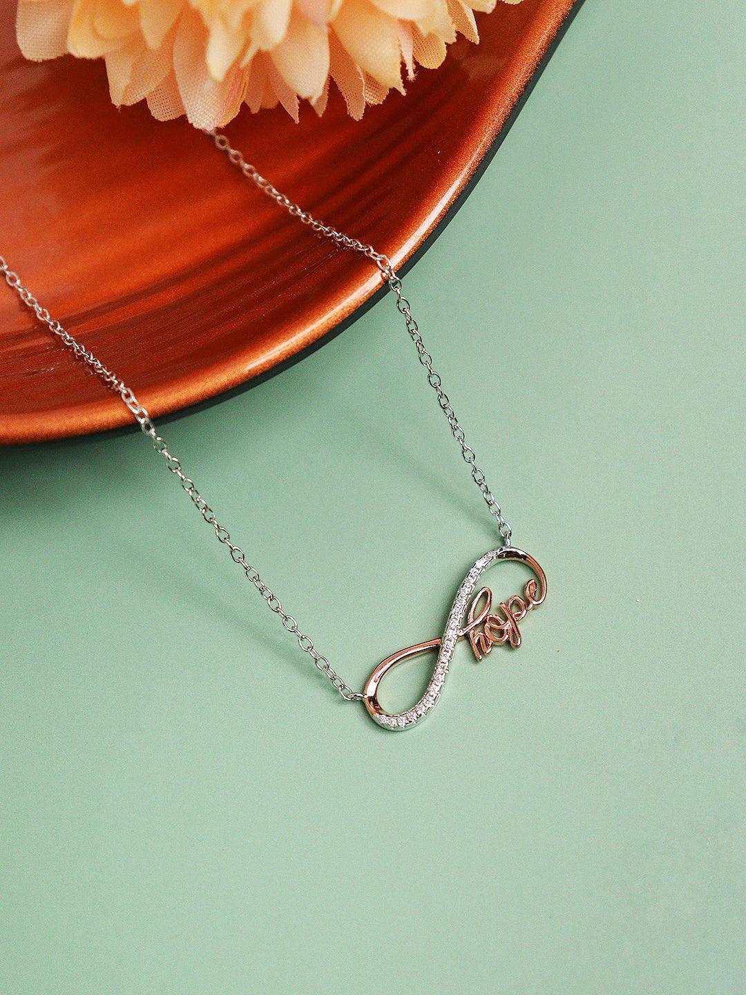 925 Silver Of Infinity Love Pendant Necklace 