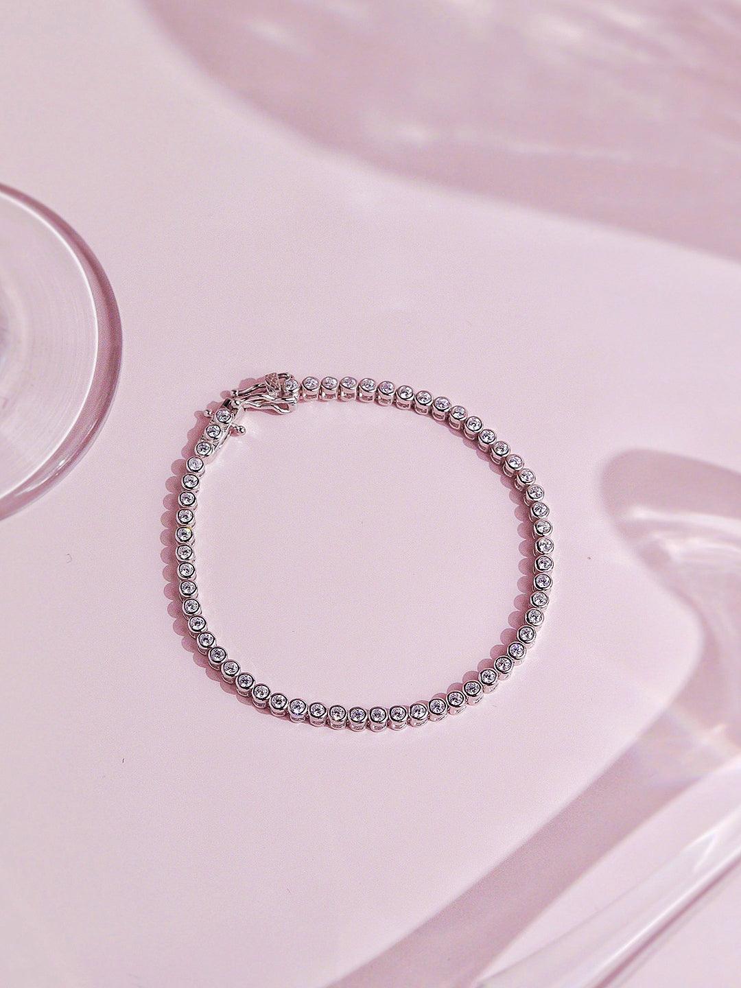 Silver pull bracelet discount