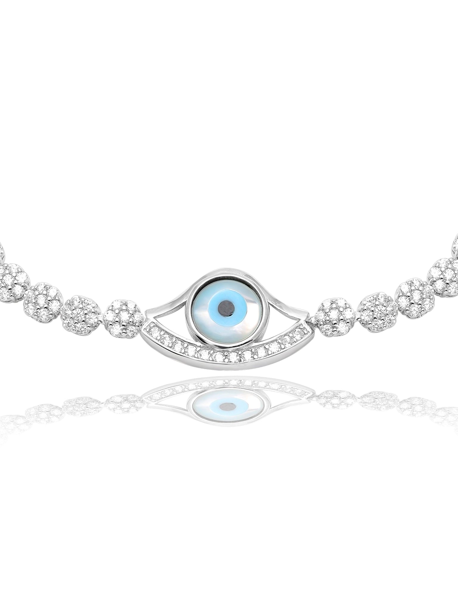  Eyes Of Evil Pure Silver Bracelet