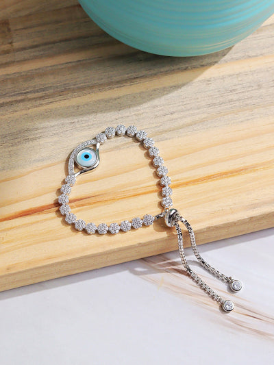 Eyes Of Evil Pure Silver Bracelet 