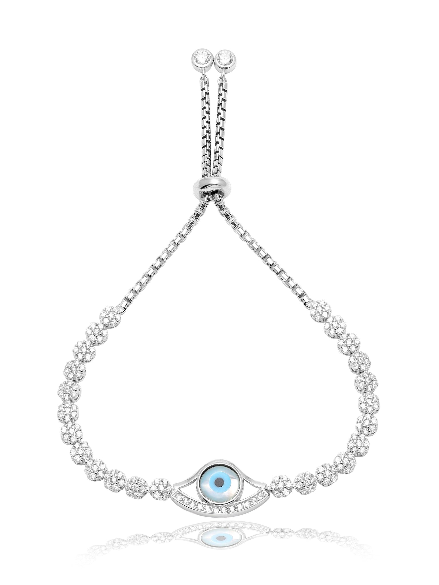 Eyes Of Evil Pure Silver Bracelet 