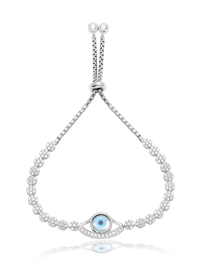 Eyes Of Evil Pure Silver Bracelet 