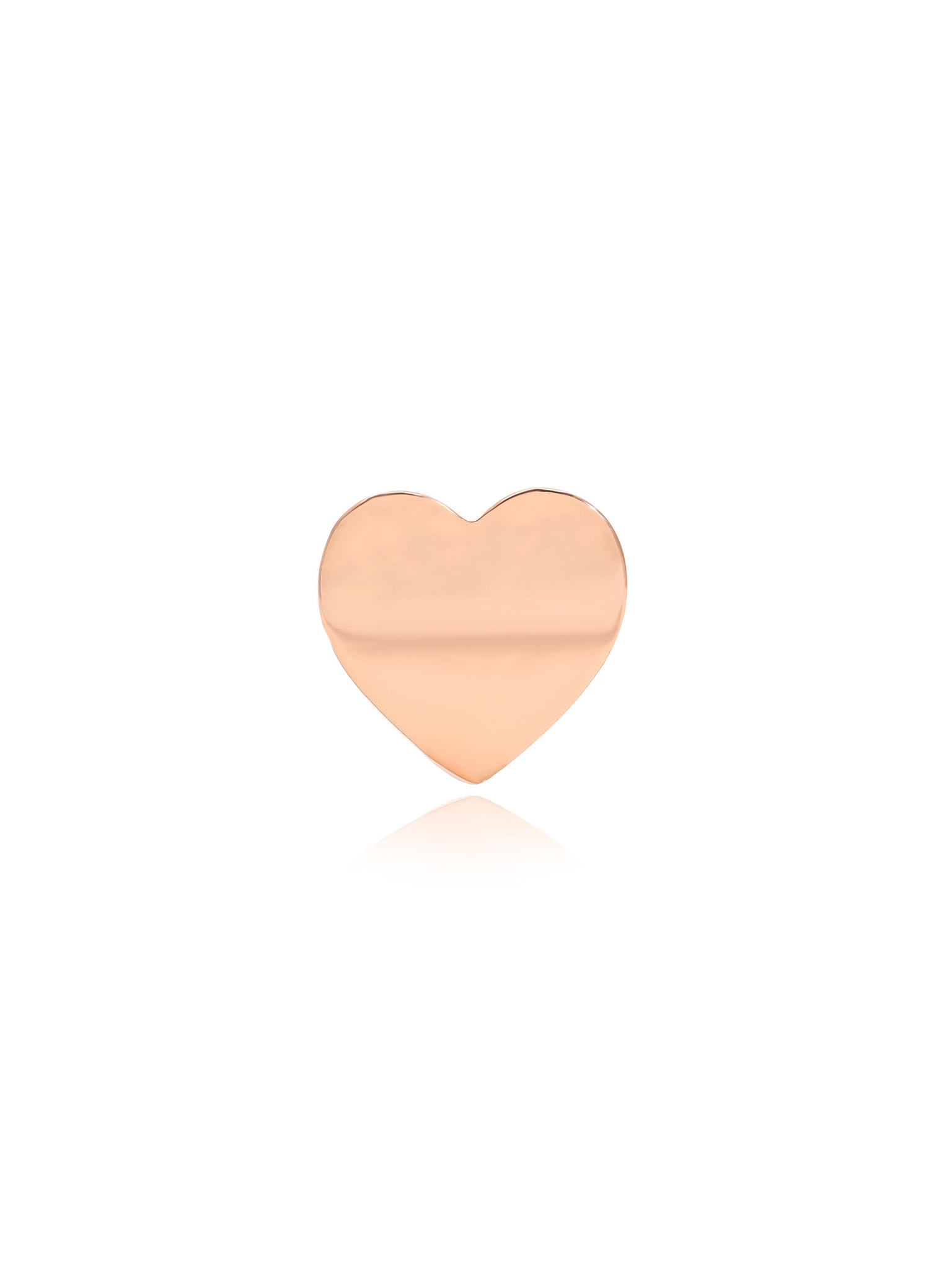 925 Silver Rose Gold Platted Heart Stud Earring 