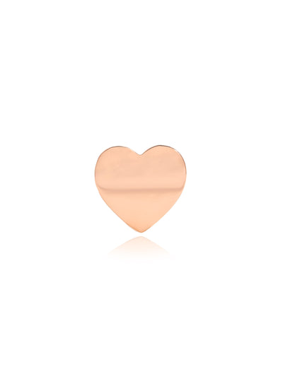 925 Silver Rose Gold Platted Heart Stud Earring 