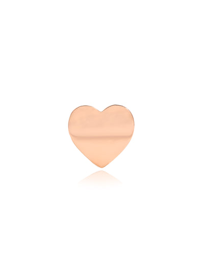 925 Silver Rose Gold Platted Heart Stud Earring 