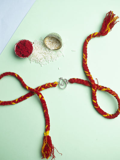 All the Good Fortune Pure Silver Ganesha Rakhi 